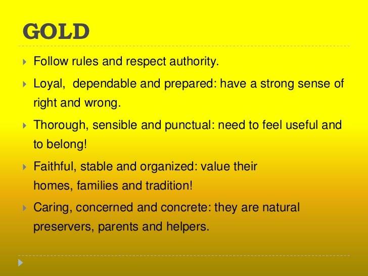 Psicología del color dorado
